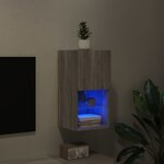 vidaXL Meuble TV avec lumières LED sonoma gris 30 5x30x60 cm