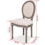 vidaXL Chaises à manger lot de 4 crème tissu