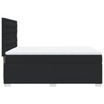 vidaXL Sommier à lattes de lit avec matelas Noir 140x190 cm Similicuir