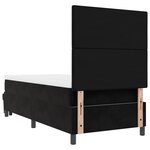 vidaXL Lit avec sommier et matelas & banc Noir 100x200 cm Velours