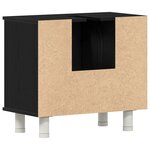 Meuble de salle de bain vidaXL Noir Chêne 60x32x54 cm Bois d'ingénierie