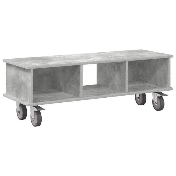 vidaXL Meuble TV Gris béton 100 x 35 x 35 cm Bois d'ingénierie