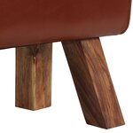 vidaXL Banc cheval d'arçon vintage Cuir véritable de chèvre