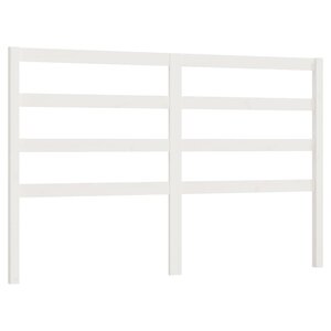 vidaXL Tête de lit Blanc 146x4x100 cm Bois massif de pin
