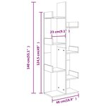 vidaXL Bibliothèque Chêne sonoma 48x25 5x140 cm Bois d’ingénierie