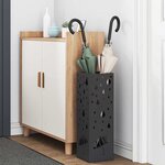 vidaXL Porte-parapluie Noir 15 5 x 15 5 x 49 cm Métal