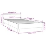vidaXL Cadre de lit avec tête de lit sans matelas cappuccino 100x200cm