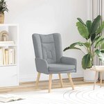 vidaXL Fauteuil relaxant Gris clair 63 x 67 x 94 cm tissu