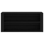 vidaXL Banc à chaussures Chêne noir 100x35x45 cm Bois d'ingénierie