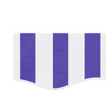 vidaXL Tissu de remplacement de cantonnière d’auvent rayure bleu blanc