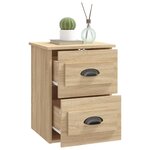vidaXL Tables de chevet murales 2 Pièces chêne sonoma 41 5x36x53 cm