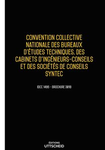Convention collective SYNTEC bureaux d'études techniques  cabinets d'ingénieurs et... 20 janvier 2025 - Brochure 3018 + grille de Salaire UTTSCHEID