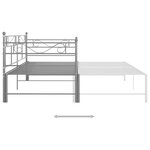 vidaXL Cadre de canapé-lit extensible sans matelas gris métal 90x200cm