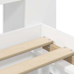 vidaXL Cadre de lit avec rangement Blanc 75 x 190 cm Bois d'ingénierie