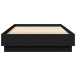 vidaXL Cadre de lit avec lumières LED noir 100x200 cm