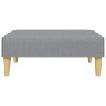 vidaXL Canapé-lit à 2 places avec repose-pied gris clair tissu