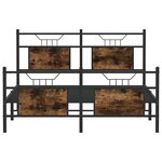 vidaXL Cadre de lit sans matelas chêne fumé 140x190 cm bois ingénierie