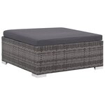 vidaXL Salon de jardin 6 Pièces avec coussins résine tressée gris