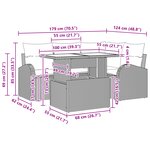 vidaXL Ensemble de Canapés de Jardin 5 Pièces avec Coussins en Poly Rattan Beige