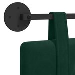 vidaXL Tête de lit suspendue Vert foncé Velours
