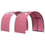 vidaXL Lit avec Tunnel 4 Pièces Blanc et rose Bois d'ingénierie