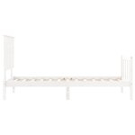 vidaXL Cadre de lit sans matelas blanc bois de pin massif