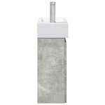 vidaXL Meuble de salle de bain avec robinet Gris béton