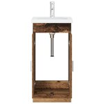 vidaXL Meuble de salle de bain avec évier Bois ancien