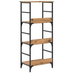 vidaXL Bibliothèque chêne artisanal 50x33x117 5 cm bois d'ingénierie