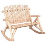 vidaXL Banc à bascule jardin 2 places 123x96x102 cm bois massif épicéa