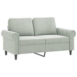 vidaXL Ensemble de canapés 4 Pièces avec coussins Gris clair Velours