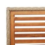 Chaises de jardin empilables vidaXL avec coussins (2 Pièces) - Beige en poly rattan