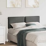 vidaXL Tête de lit capitonnée Blanc et gris clair 135 cm Pin massif