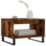 vidaXL Table basse chêne fumé 60x50x40 cm bois d'ingénierie