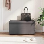 vidaXL Tabouret Gris Cuir Synthétique et Bois Composite