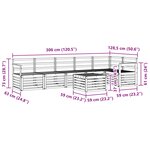 vidaXL Ensemble de canapés d'extérieur 7 pc Naturel Polyester