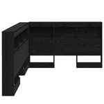 vidaXL Tête de lit de rangement Chêne noir 120 cm Bois d'ingénierie