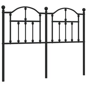 vidaXL Tête de lit métal noir 120 cm
