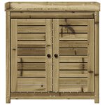 vidaXL Table de rempotage avec étagères bois de pin imprégné
