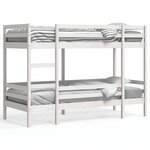 vidaXL Lit superposé sans matelas blanc 80x200 cm bois de pin massif