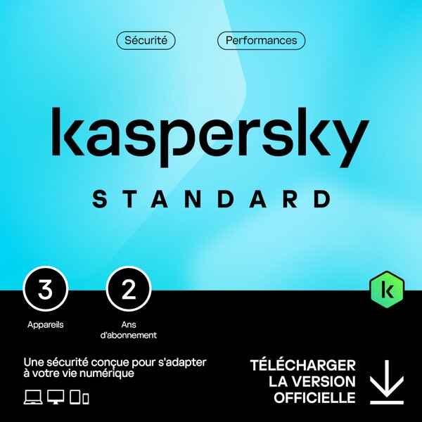 Kaspersky Standard - 3 appareils - Abonnement 2 ans