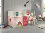 Scott Lit Mezzanine et Rideau Spring Trois Sacs Rangement