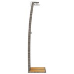 vidaXL Douche d'extérieur gris 55x60x224 cm résine tressée bois acacia