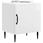 vidaXL Cabinet de chevet 2 Pièces Blanc brillant 43 x 34 5 x 50 cm