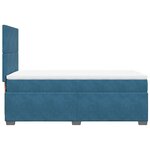 vidaXL Sommier à lattes de lit avec matelas bleu 90x200 cm velours