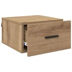 vidaXL Cabinet de chevet avec tiroir chêne artisanal 35 x 35 x 20 cm