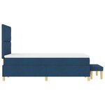 vidaXL Lit à ressorts avec matelas Bleu 120 x 200 cm tissu