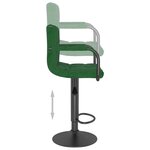 vidaXL Tabourets de bar lot de 2 vert foncé velours