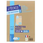 Lot de 10 Pochettes d'expédition, C5, 162 x 229 mm, auto-adhésif