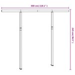 vidaXL Jeu de poteaux d'auvent blanc 300x245 cm fer